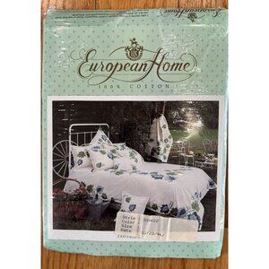 European Home Pillow Sham Cottage Lane Vintage 1996